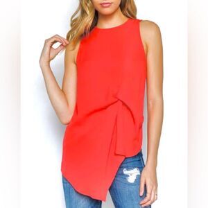 Strut & Bolt red twist side asymmetrical top size medium